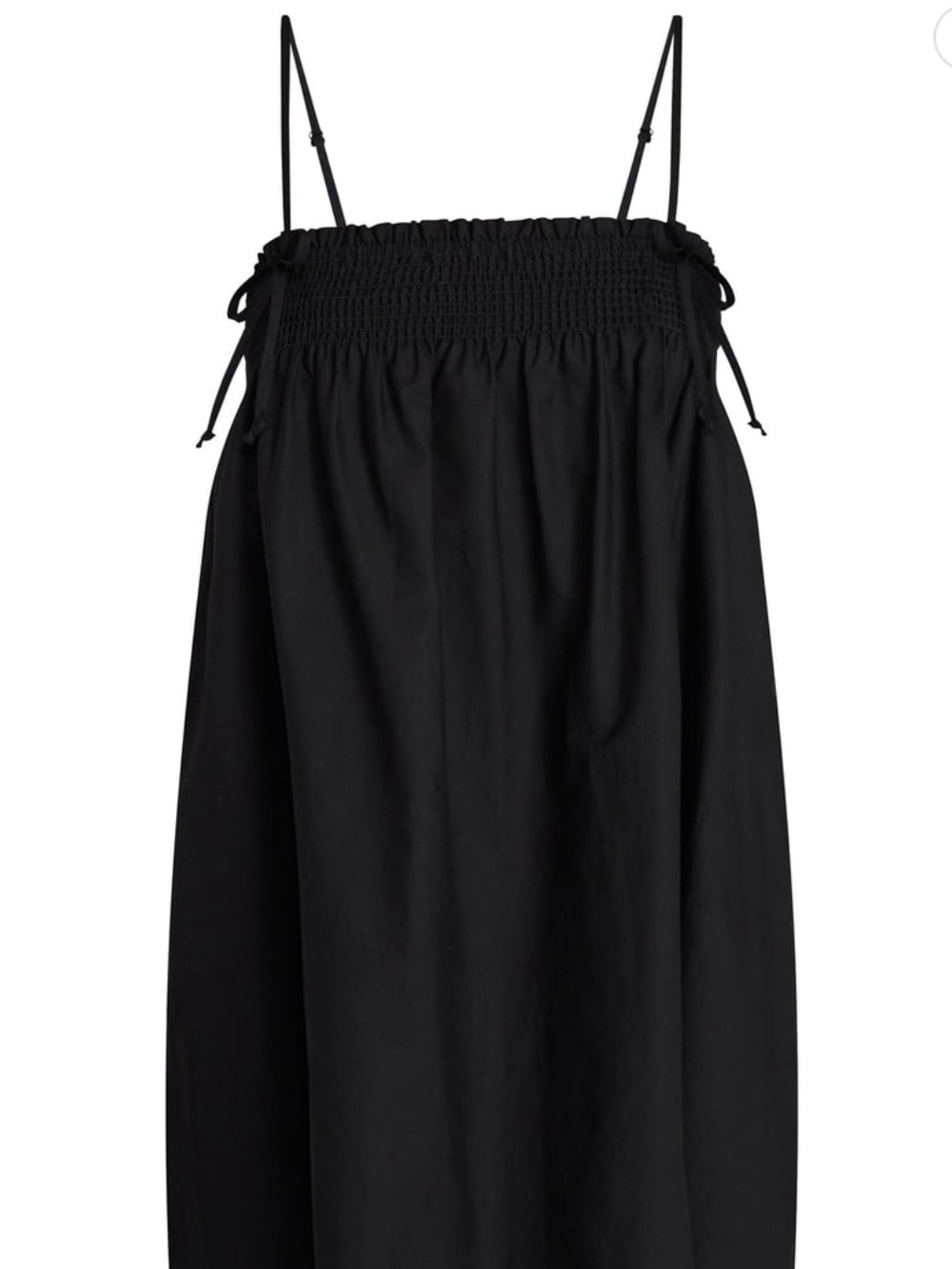 No Boundaries Cotton Poplin Smocked Mini Dress with Tie Straps